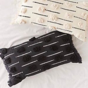 Urban Outfitters Edra tufted lumbar pillow - black